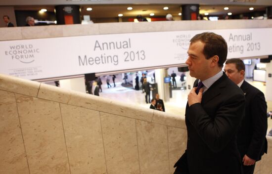 Dmitry Medvedev attends World Economic Forum
