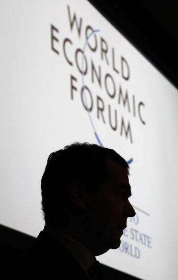 Dmitry Medvedev attends World Economic Forum