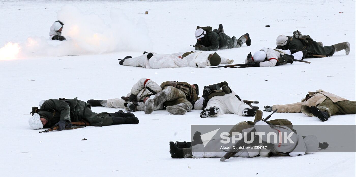 Re-enacting of battle for Leningrad