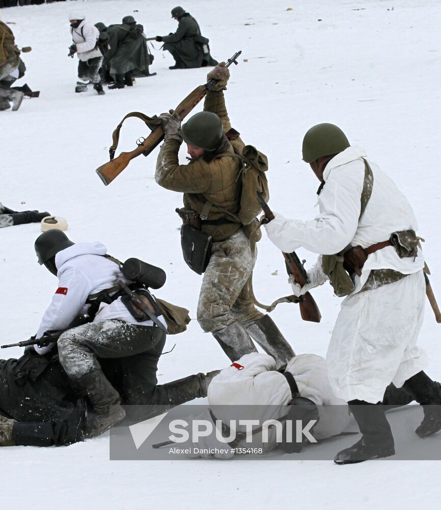 Re-enacting of battle for Leningrad