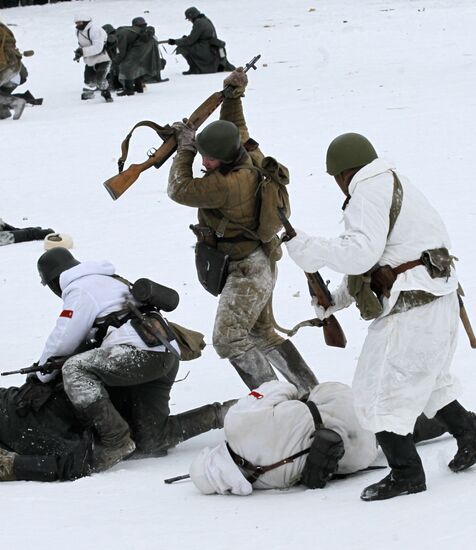 Re-enacting of battle for Leningrad