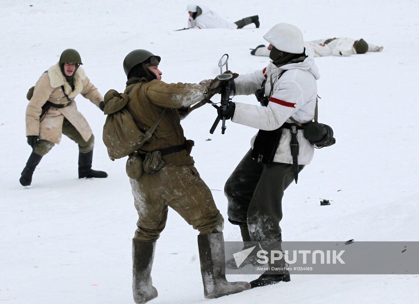 Re-enacting of battle for Leningrad