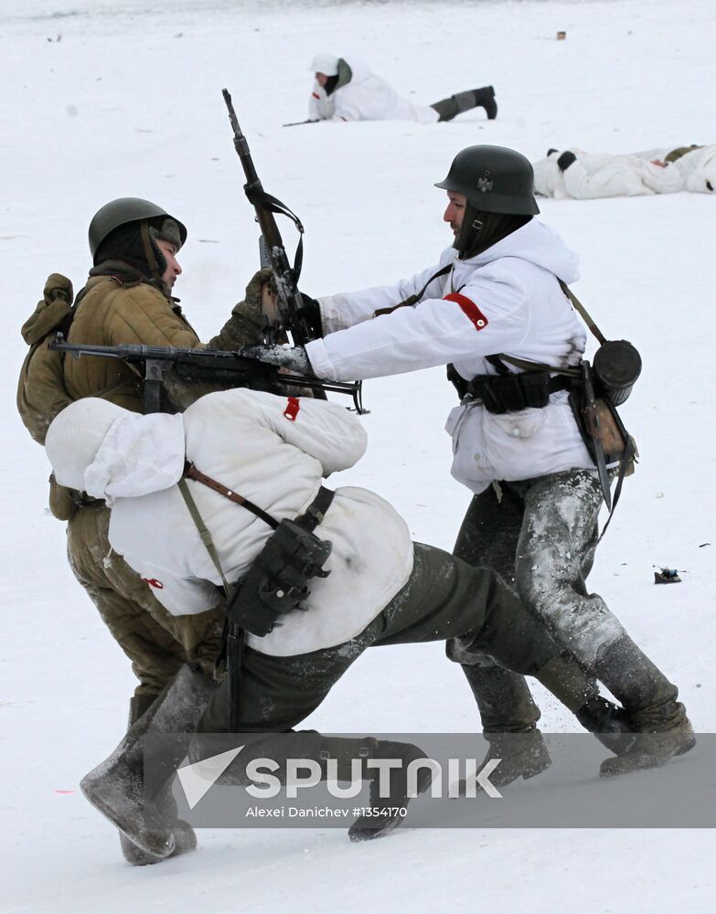 Re-enacting of battle for Leningrad