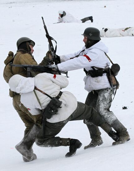 Re-enacting of battle for Leningrad