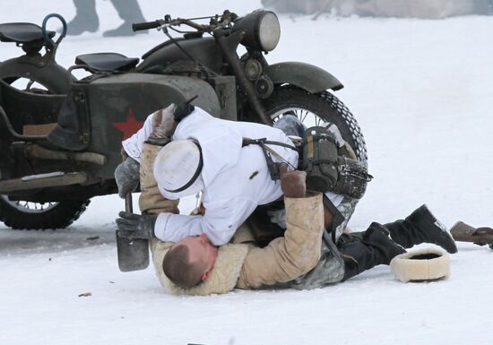 Re-enacting of battle for Leningrad