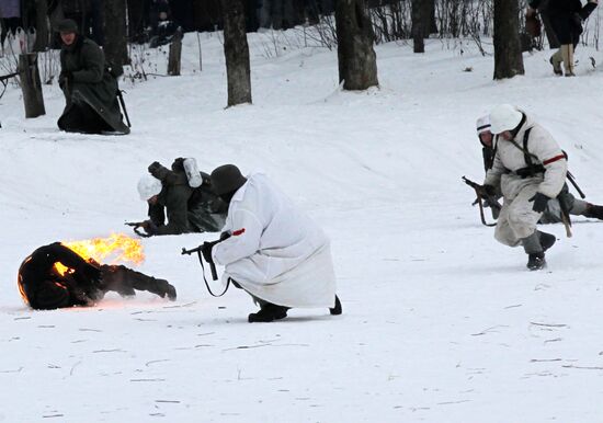 Re-enacting of battle for Leningrad