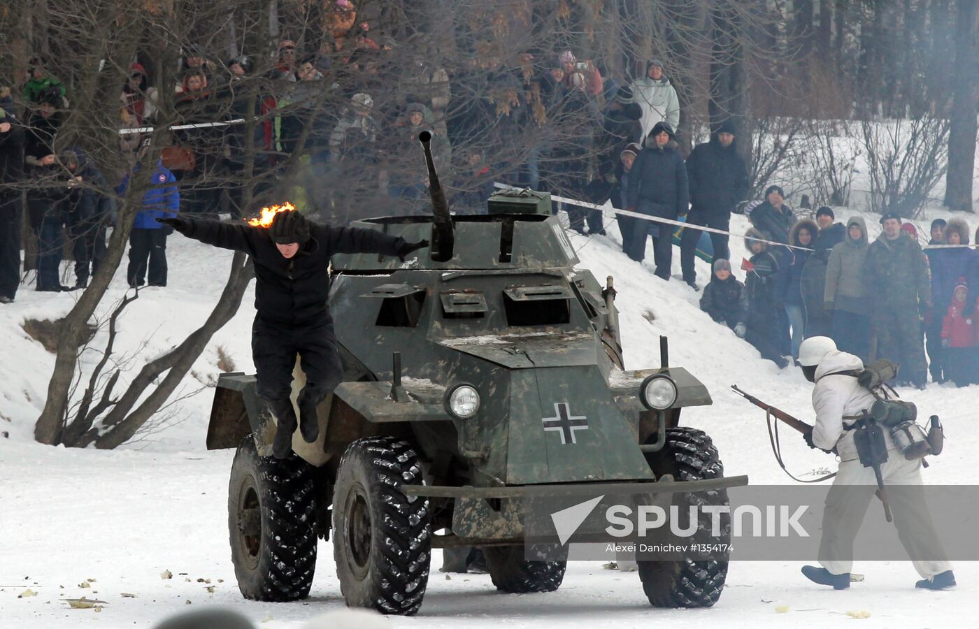 Re-enacting of battle for Leningrad