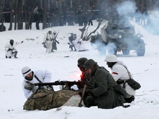 Re-enacting of battle for Leningrad