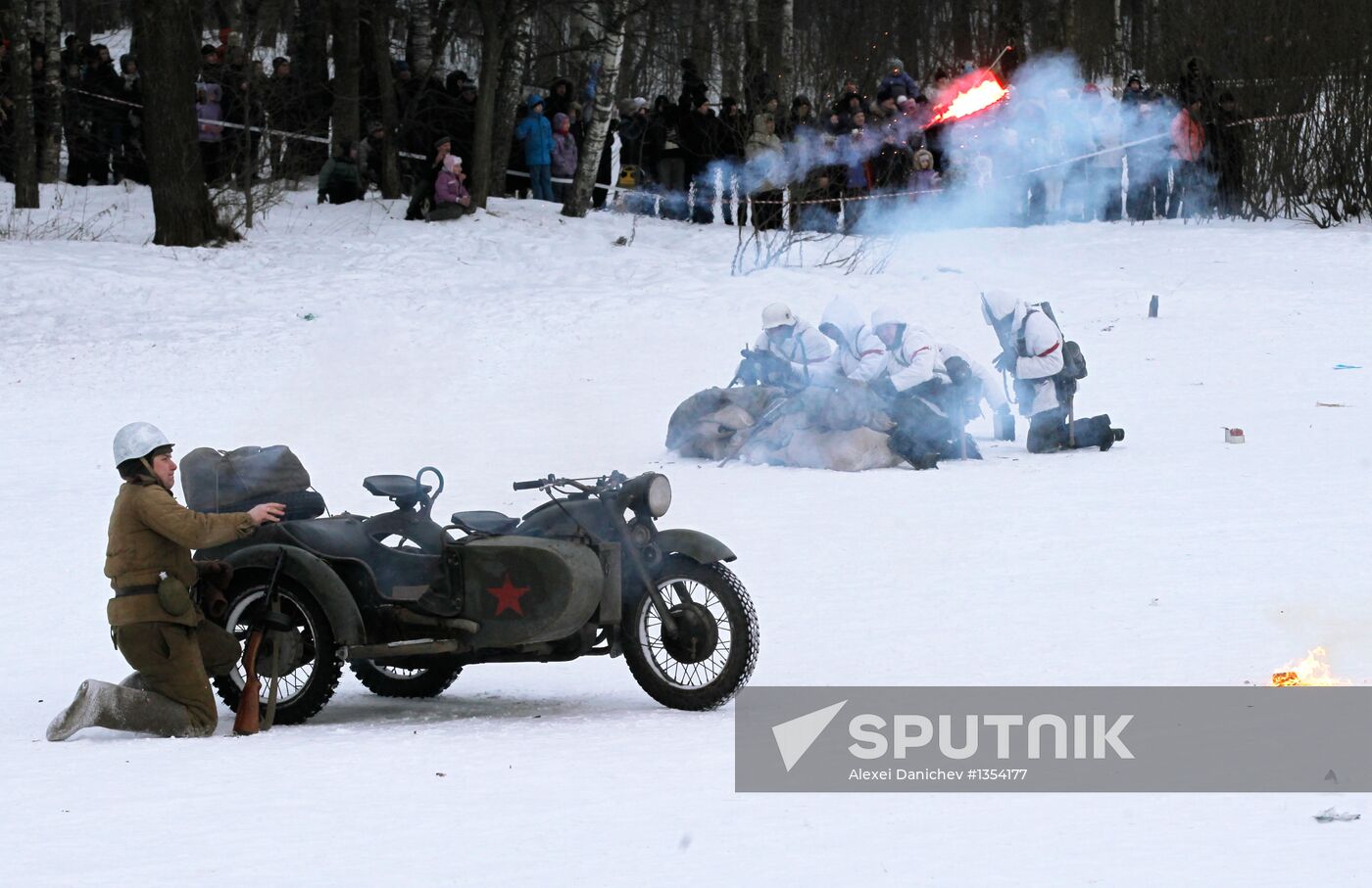 Re-enacting of battle for Leningrad
