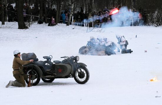 Re-enacting of battle for Leningrad
