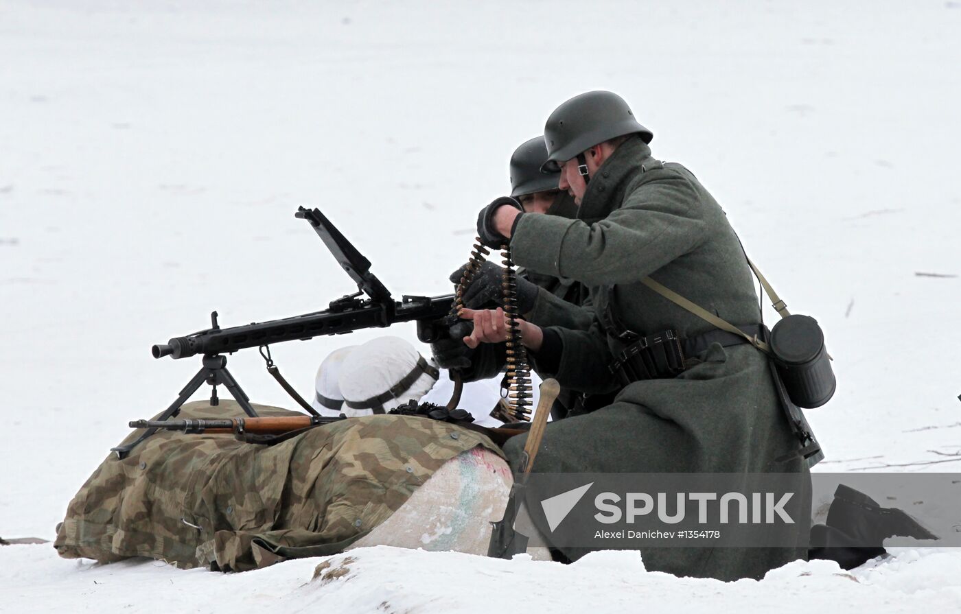 Re-enacting of battle for Leningrad