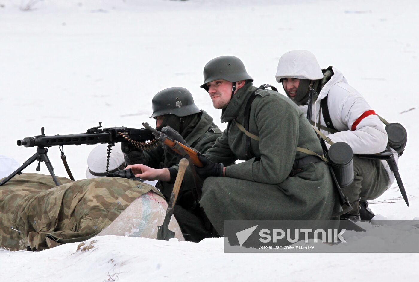 Re-enacting of battle for Leningrad