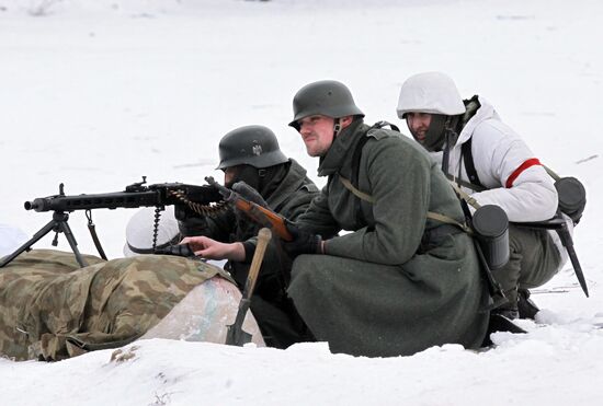 Re-enacting of battle for Leningrad