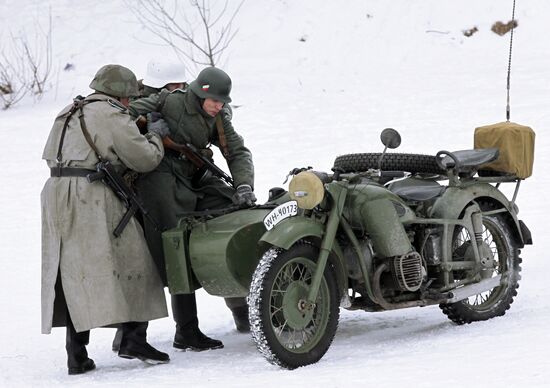 Re-enacting of battle for Leningrad