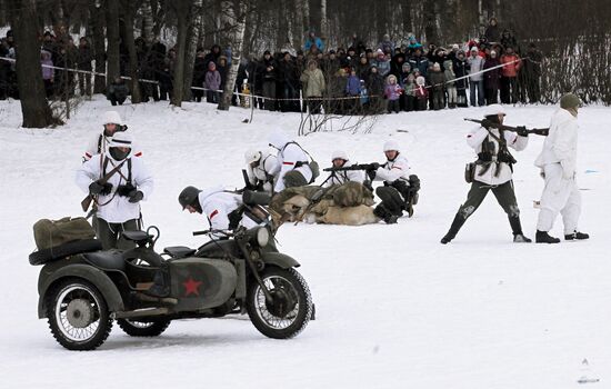 Re-enacting of battle for Leningrad