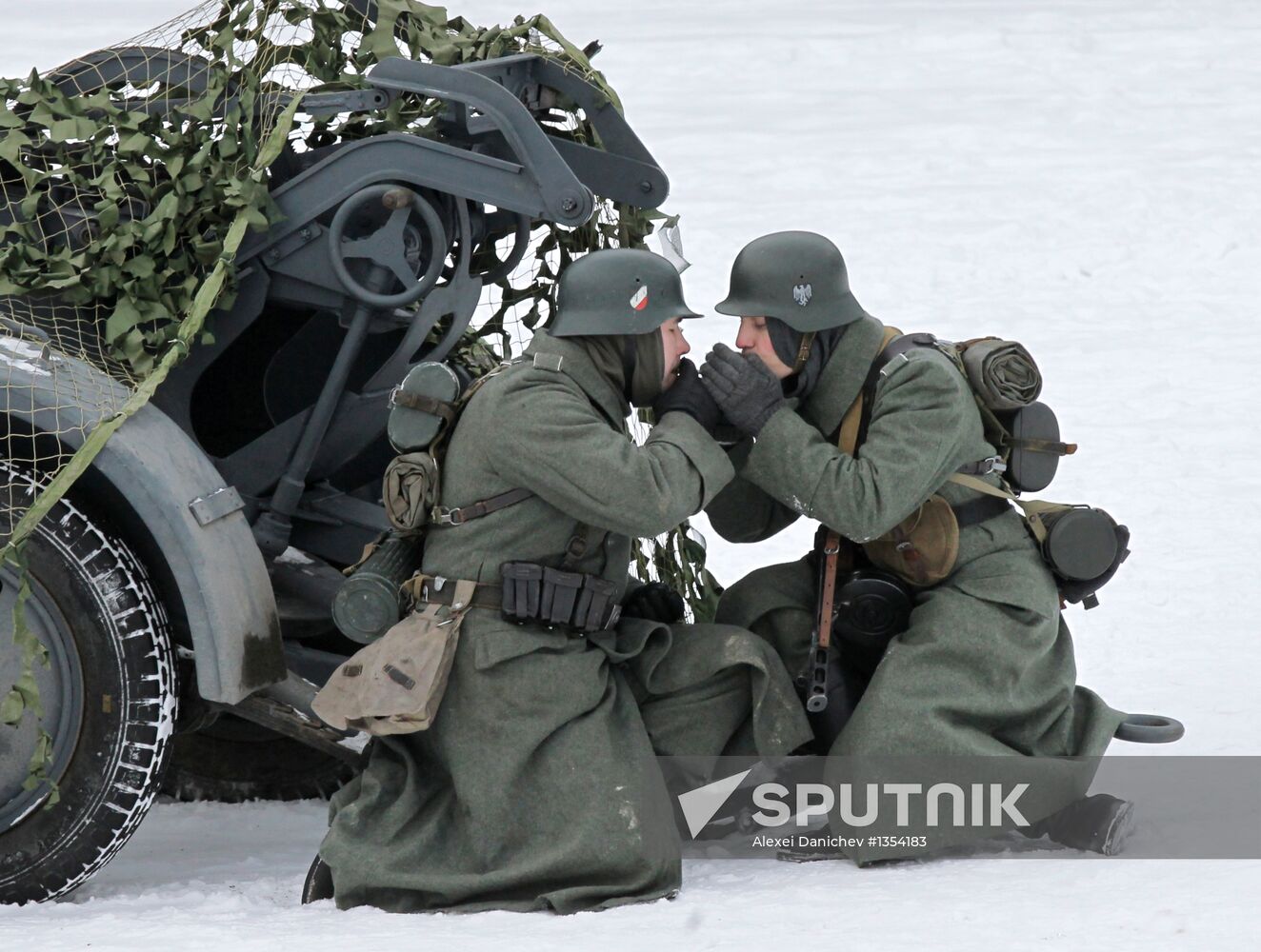 Re-enacting of battle for Leningrad