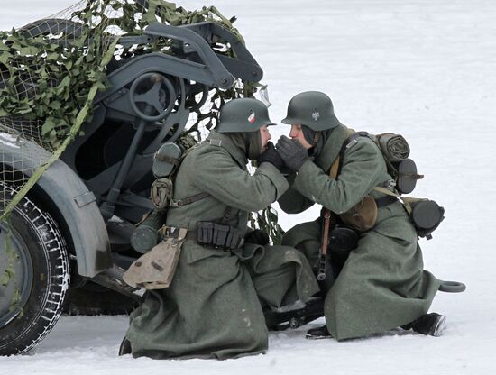 Re-enacting of battle for Leningrad