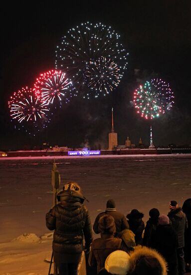 Fireworks in honor of Leningrad's liberation from Nazi blockade