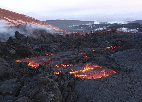 Eruption of Volcano Plosky Tolbachik in Kamchatka