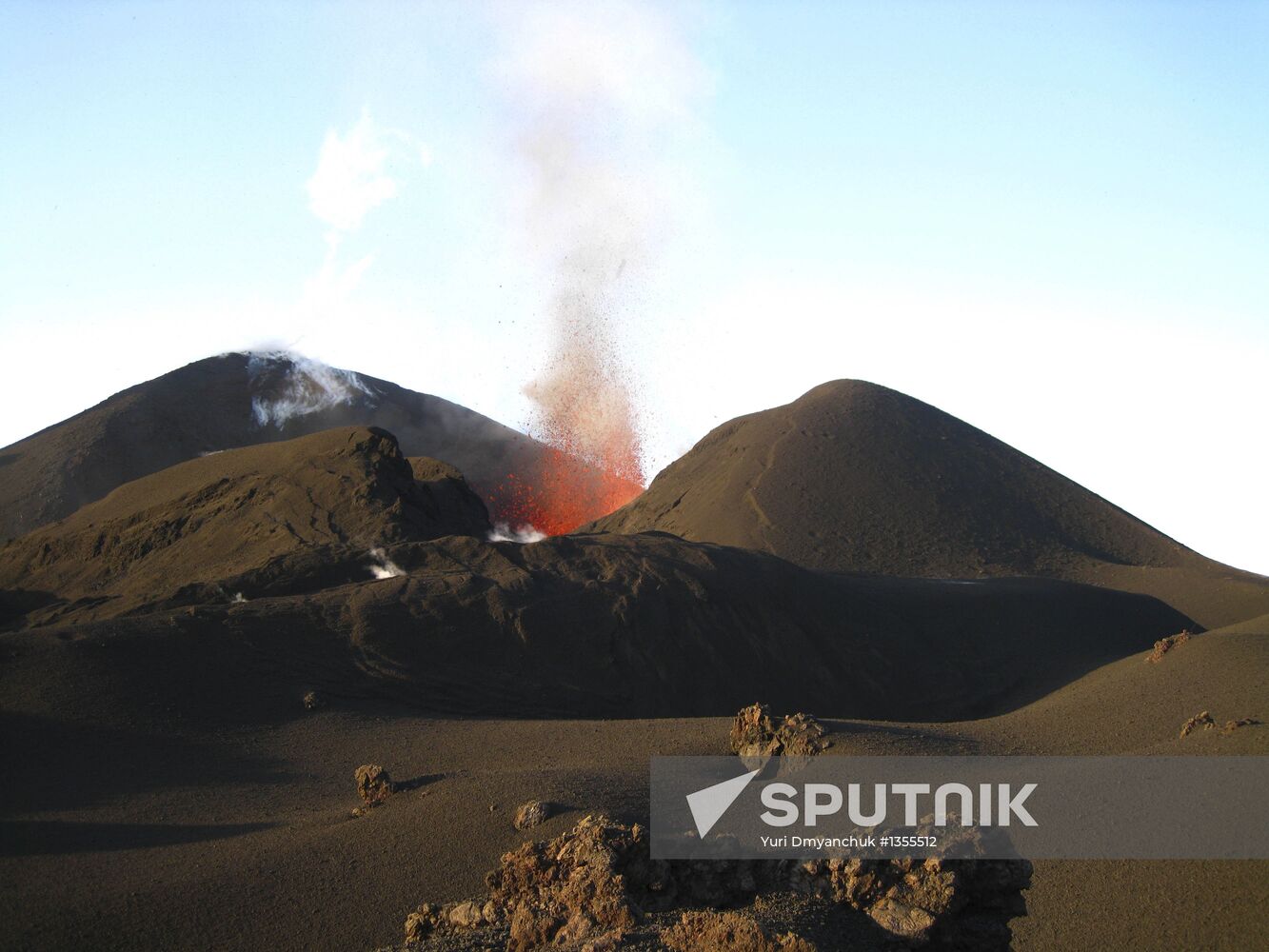 Eruption of Volcano Plosky Tolbachik in Kamchatka
