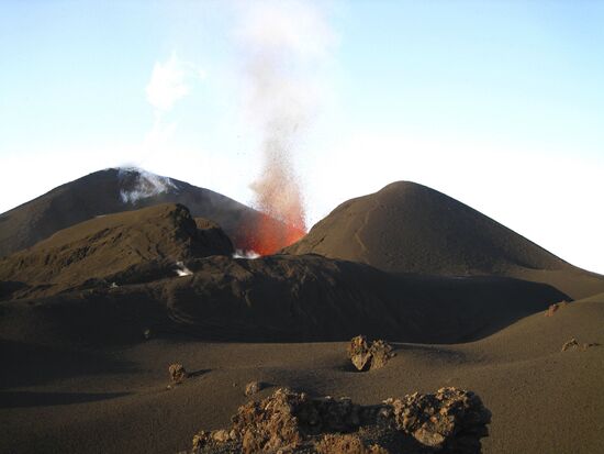 Eruption of Volcano Plosky Tolbachik in Kamchatka
