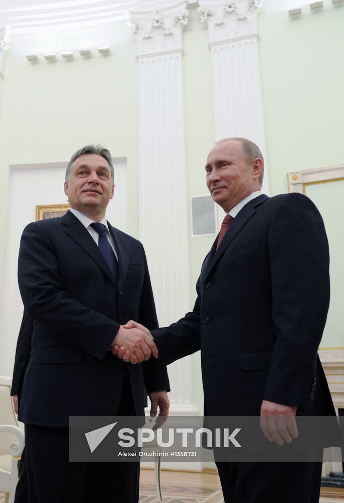 Vladimir Putin meets with Viktor Orban in the Kremlin