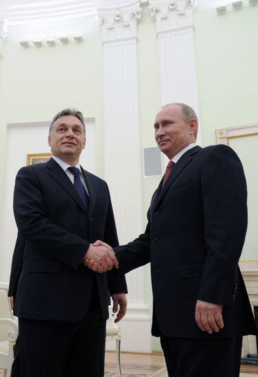 Vladimir Putin meets with Viktor Orban in the Kremlin