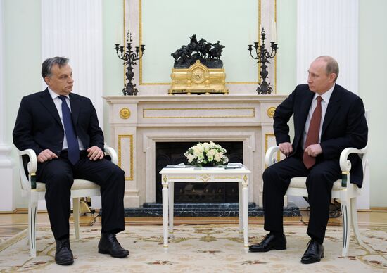 Vladimir Putin meets with Viktor Orban in the Kremlin