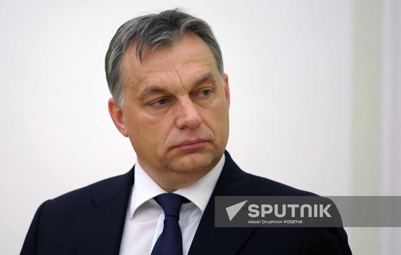 Vladimir Putin meets with Viktor Orban in the Kremlin