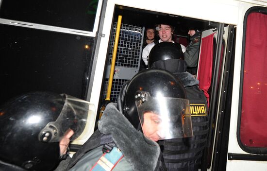 Strategy 31 protest on Triumfalnaya Square