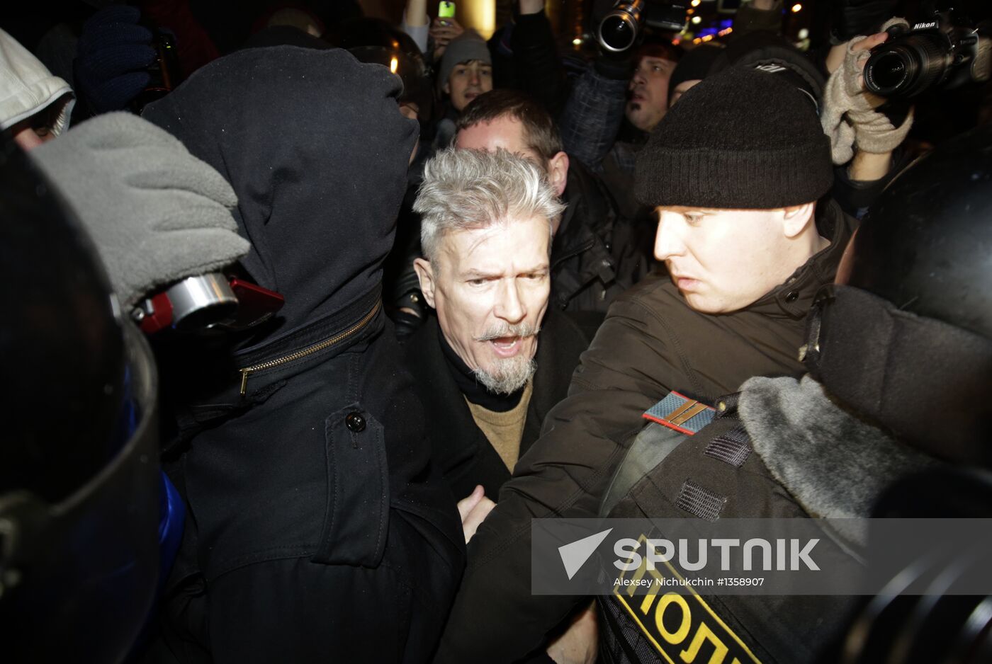 Strategy 31 protest on Triumfalnaya Square