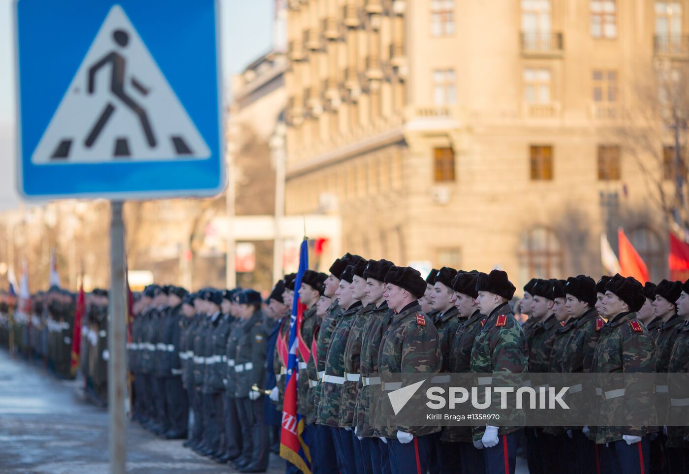 Parade rehearsal for 70th anniversary of Battle of Stalingrad