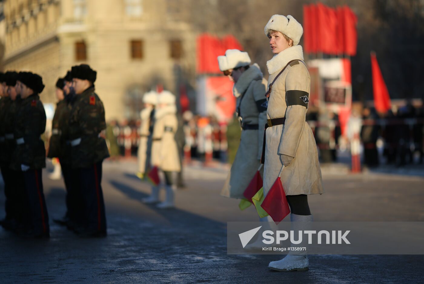 Parade rehearsal for 70th anniversary of Battle of Stalingrad
