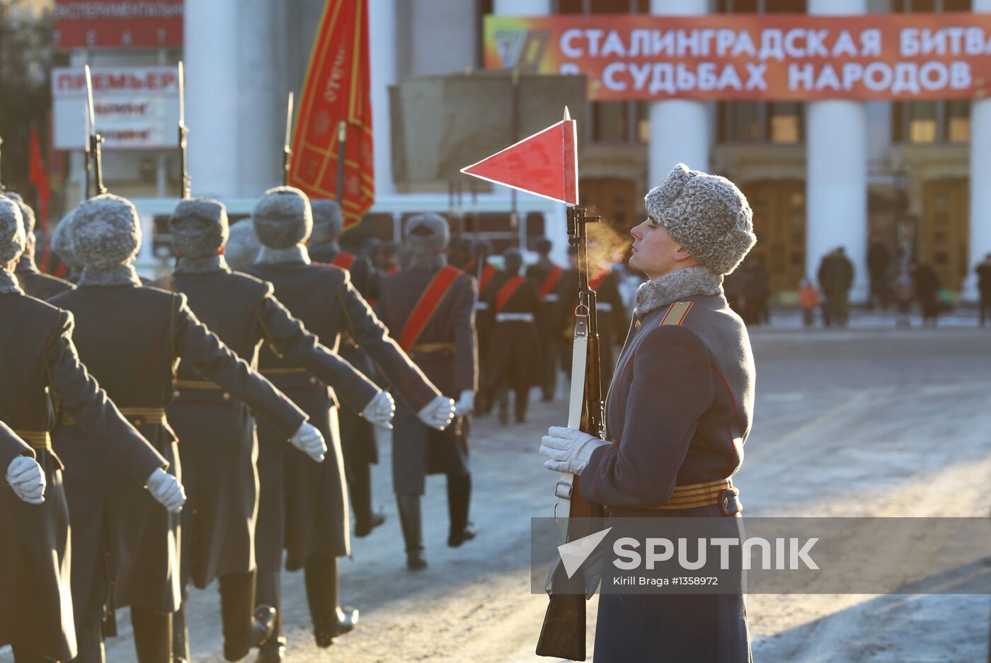 Parade rehearsal for 70th anniversary of Battle of Stalingrad