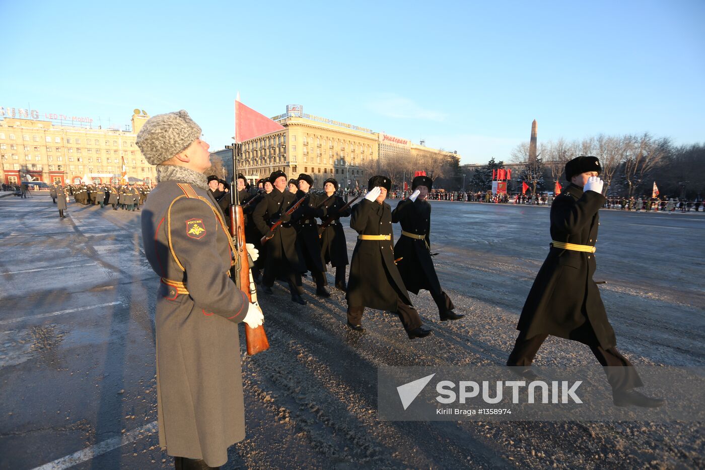 Parade rehearsal for 70th anniversary of Battle of Stalingrad