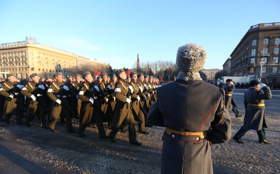 Parade rehearsal for 70th anniversary of Battle of Stalingrad