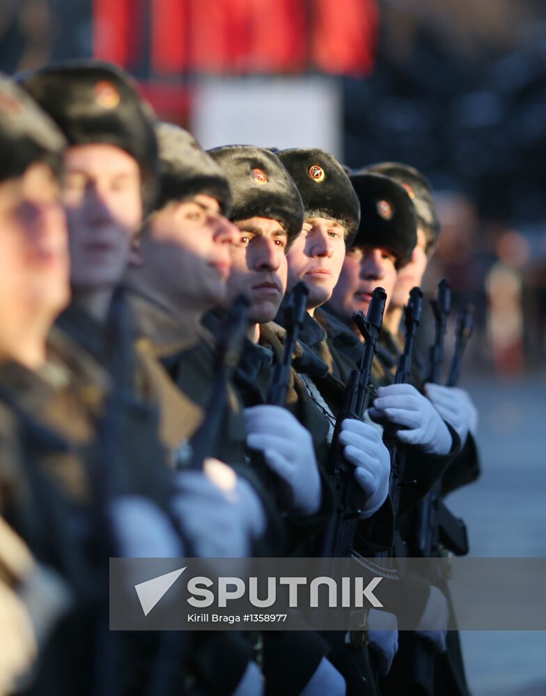 Parade rehearsal for 70th anniversary of Battle of Stalingrad