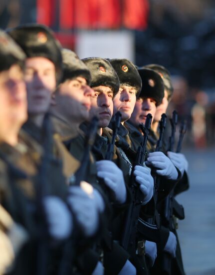 Parade rehearsal for 70th anniversary of Battle of Stalingrad