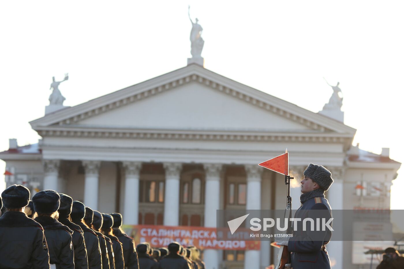 Parade rehearsal for 70th anniversary of Battle of Stalingrad