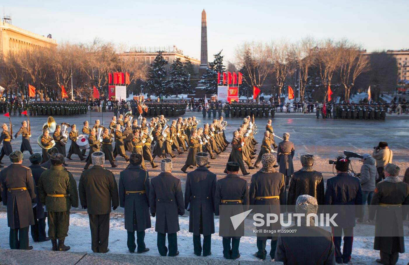 Parade rehearsal for 70th anniversary of Battle of Stalingrad