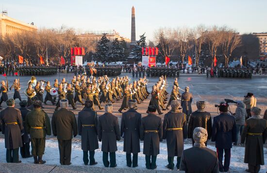 Parade rehearsal for 70th anniversary of Battle of Stalingrad
