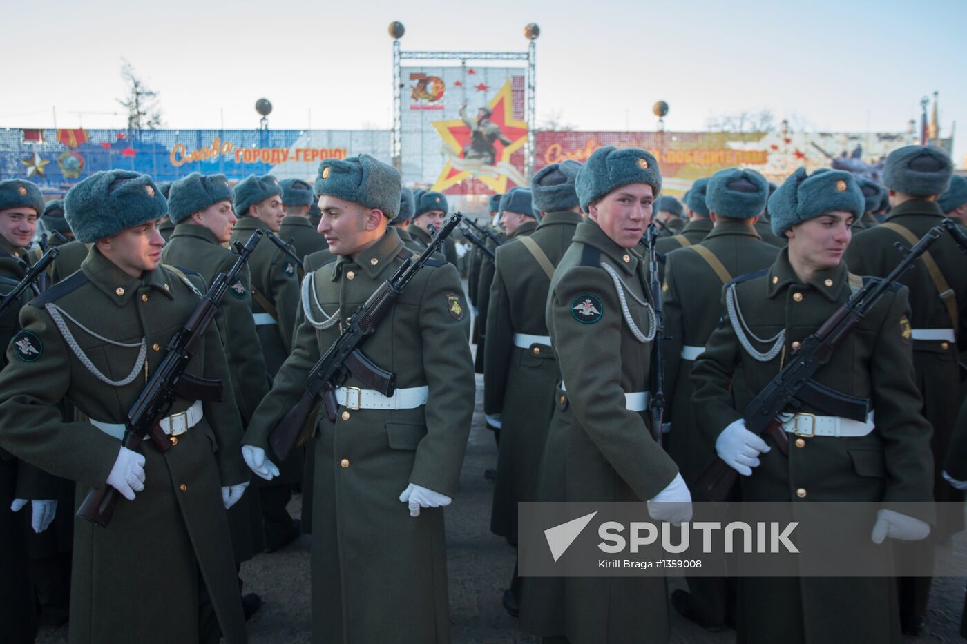 Parade rehearsal for 70th anniversary of Battle of Stalingrad