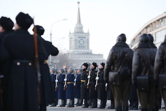 Parade rehearsal for 70th anniversary of Battle of Stalingrad