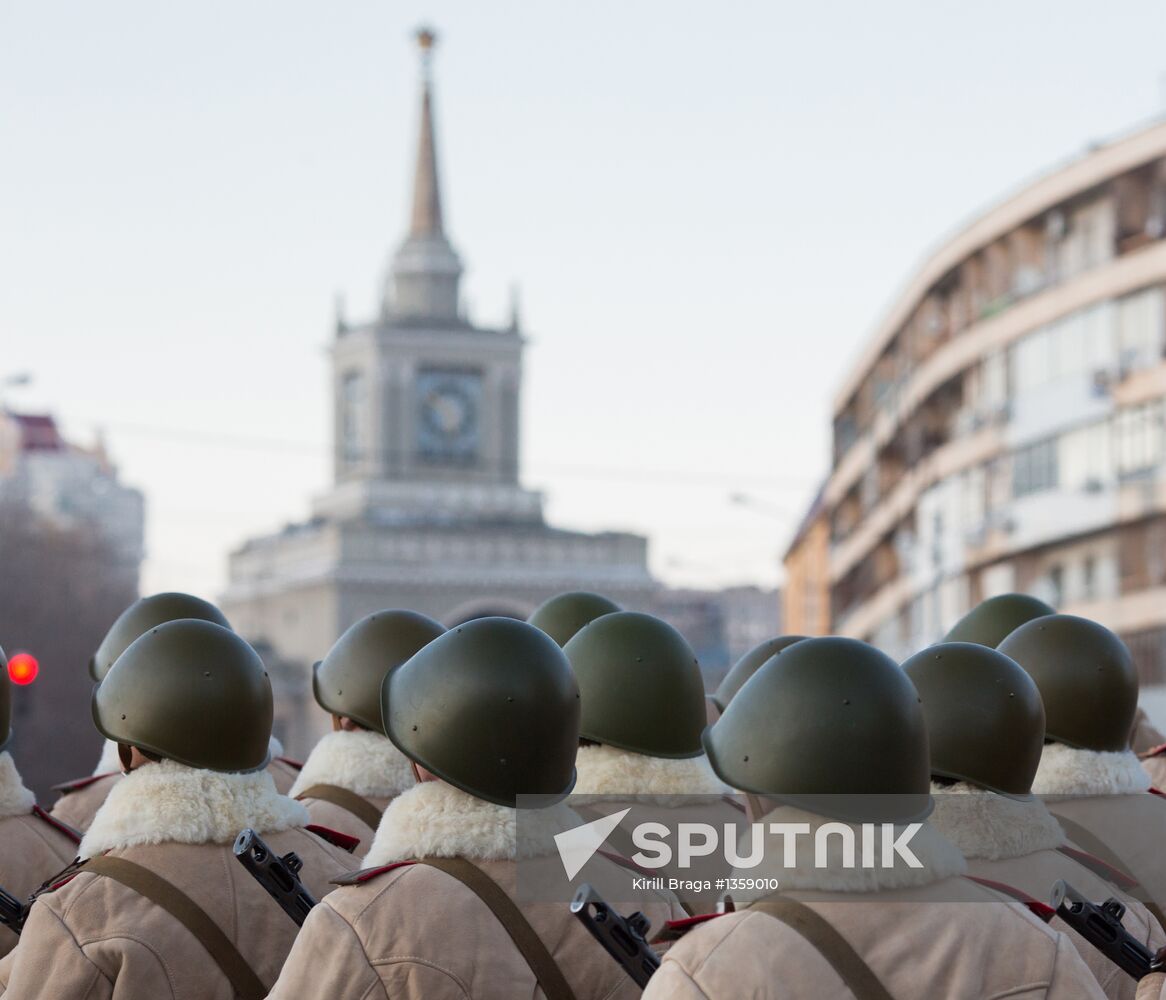 Parade rehearsal for 70th anniversary of Battle of Stalingrad