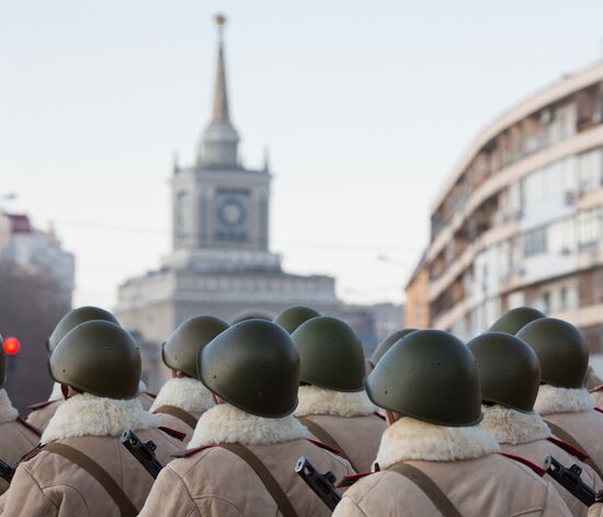 Parade rehearsal for 70th anniversary of Battle of Stalingrad
