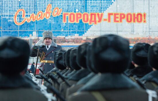 Parade rehearsal for 70th anniversary of Battle of Stalingrad