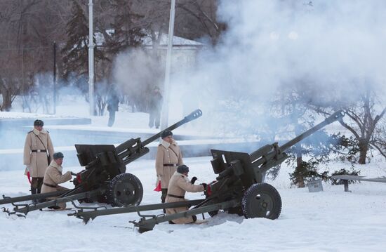 Parade rehearsal for 70th anniversary of Battle of Stalingrad