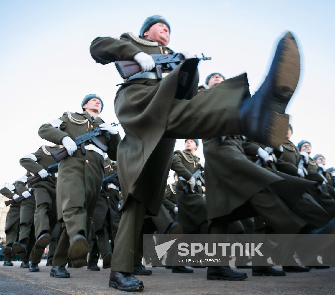 Parade rehearsal for 70th anniversary of Battle of Stalingrad