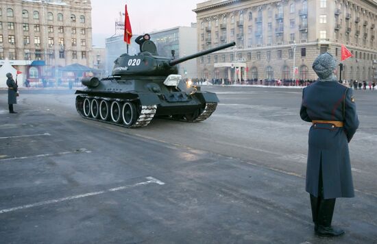 Parade rehearsal for 70th anniversary of Battle of Stalingrad