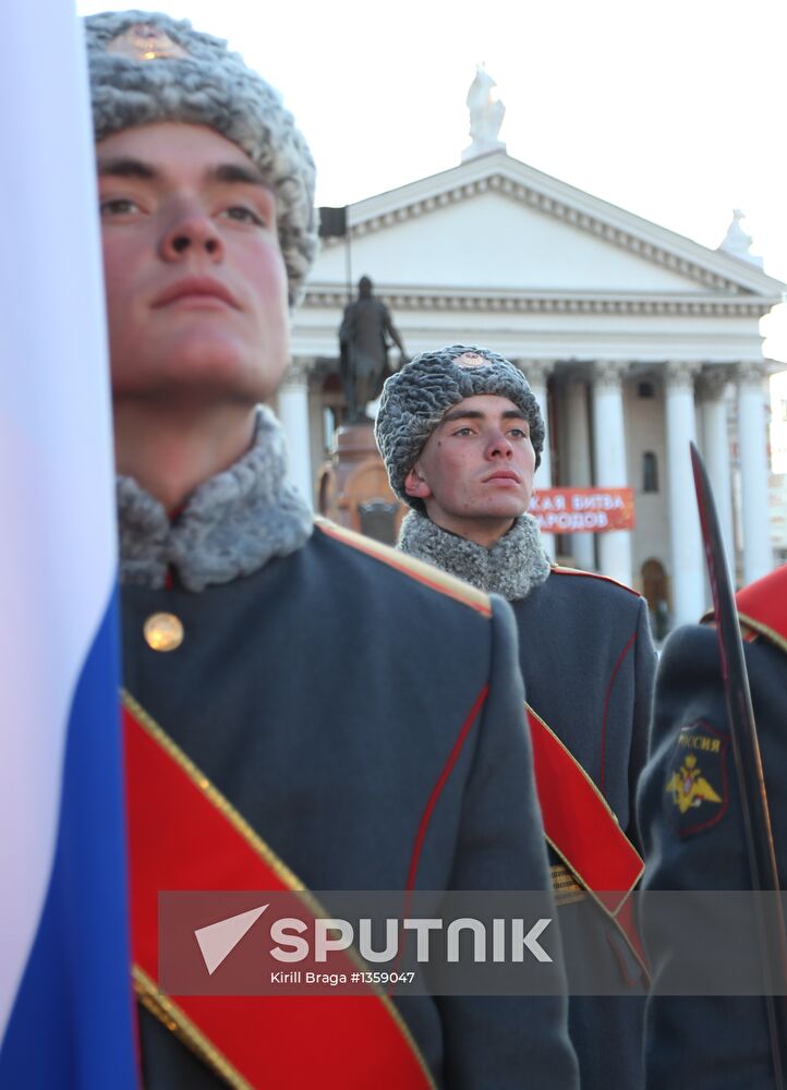 Parade rehearsal for 70th anniversary of Battle of Stalingrad